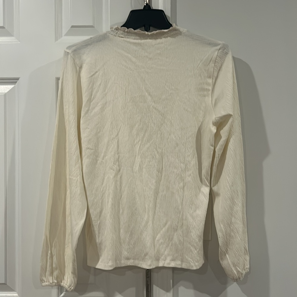 NWT J.Crew Ruffleneck Top - Picture 4 of 7